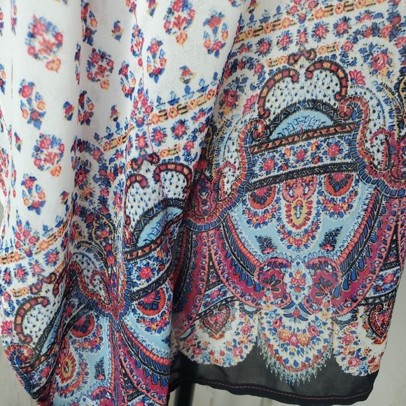 XHILARATION SHEER FLORAL KIMONO - Picture 5 of 7